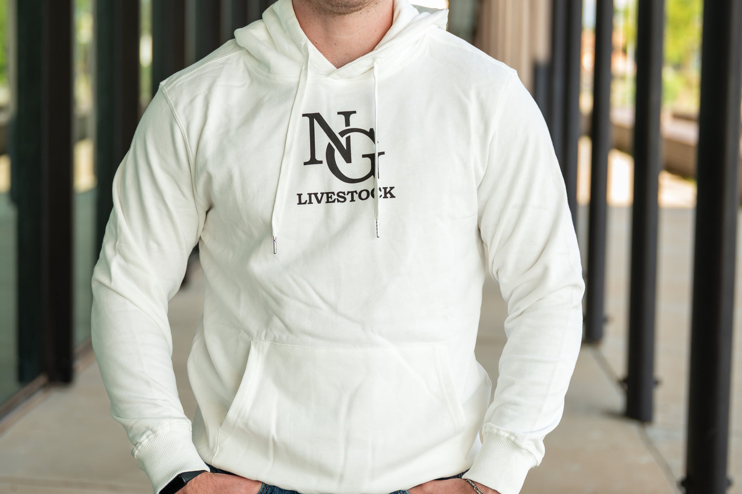 Next Gen Livestock White Hoodie