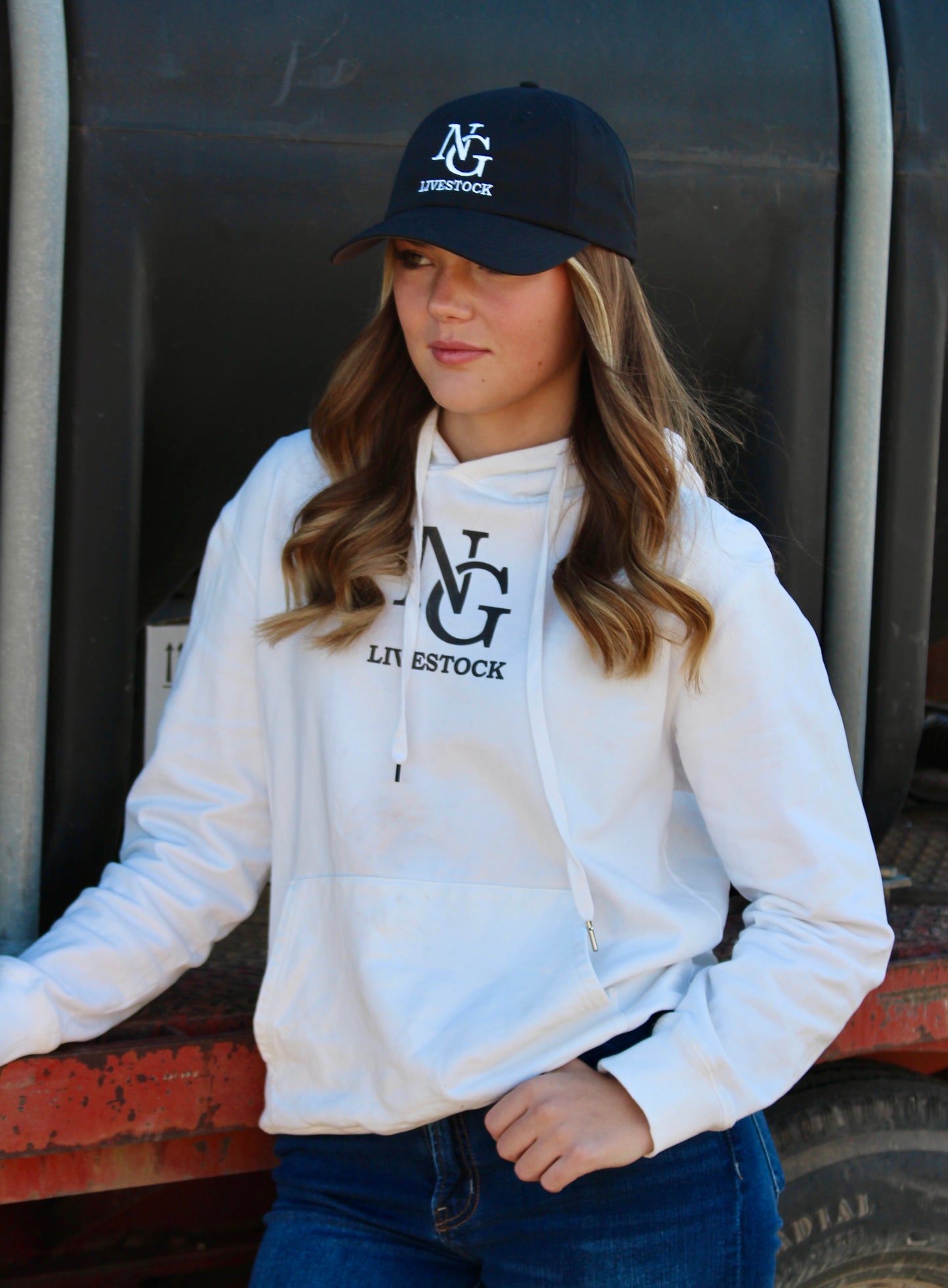 Next Gen Livestock White Hoodie