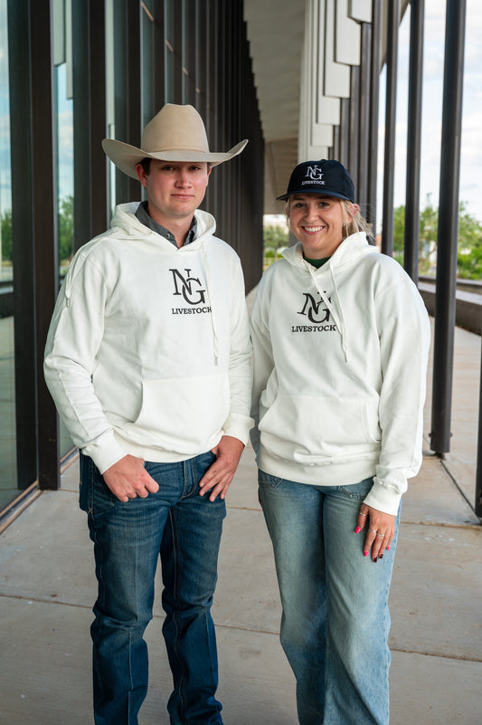 Next Gen Livestock White Hoodie